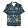 Männer Casual Hemden Böhmische Kunst Vintage Tattoo Drucke Sommer Qualität Harajuku Strand Männer Kurzarm Bluse Lose Surfen Hawaiian-shirt