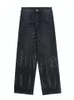 Herenjeans Y2K herencollectie los zwart voor heren Eenvoudige en trendy stijl Eenvoudig bijpassende lange broek Perfecte vrijetijdskleding