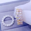매력적인 반지 보석 925 스털링 실버 패스 테스트 VVS 4mm Moissanite 다이아몬드 반지 여자 여자 좋은 선물