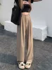 Women's high waist blazer suit wide leg loose long pants solid color SMLXL