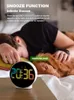 Relógios de chão Aierwill N16 Relógio Despertador Redondo com Snooze Calendário 12 24H Semana Digital Mesas de LED para Quartos Cabeceira Escrivaninha Prateleira 230613