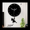 Horloges murales Simple Horloge Salon Décoration Silencieux Net Rouge Balançoire Quartz