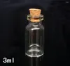 Lagringsflaskor grossist 100 st dia 16mm söt korkglas med trästoppare injektionsflaska klar oljedekorativ flaska
