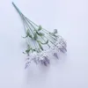 Kwiaty dekoracyjne Outdoor Silk UV odporny na UV Fałszywe rośliny sztuczna plastikowa lawenda