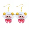 Charme Boucle D'oreille Pour Les Femmes Résine Goutte Drôle Personnalisé Mignon Filles Cadeau Eardrop Enfants Animal Canard Lapin Flamant Oiseau Méduse Chat Dangle E Smtuf