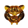 Masques de fête 20CM Vip Client Invité Masque Doré BOSS Léopard Halloween Tigre Adulte Partie Prop Masque Pour HOMME CospLAy Shell 230614