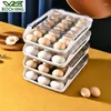 Bottiglie di stoccaggio WBBOOMING Contenitore per uova per uso domestico Conservazione Anticollisione Cucina Finitura per alimenti Cremagliera Tipo di cassetto Vassoio multistrato