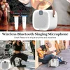 Bestisan Bluetooth 5.0 tragbarer Karaoke-Party-Lautsprecher mit zwei kabellosen Mikrofonen, 30 W leistungsstarke Sound-Lautsprecher, 8 Stunden Spielzeit