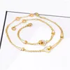 Orecchini di collana set 316L in acciaio inossidabile 2 strati Little fresco pesca fresca guscio a sospensione a pendente braccialetti alla caviglia ad alta gioielleria