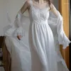 Women's Sleepwear Vintage French Retro Nightdress Princess Style Nightgown Wedding Morning Gown Fairy Home Lounge Costume