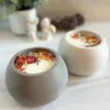 Planters Pots Lotus Gypsum Flower Pot Mold Round Candle Mold Handmade Jewelry Storage Making Concrete Candle Planter R230614