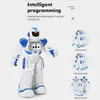 RC Robot RC Robot Smart Action Walk Zingen Dans Action Figure Gebaar Sensor Speelgoed Cadeau voor Kinderen 230613