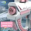 Sand Play Water Fun Electric Gun Children's Summer Fully Automatic Continuous Rechargeable Space Splashing Toys for Boys Girls Birthday Gifts 230613