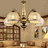 Chandeliers European Style Living Room Bronze Chandelier Candle Lamp Modern Dining Bedroom Double ZM1121