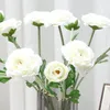 Decoratieve Bloemen 1Pc Real Touch Pioenen Camellia Realistische Bloesem Voor Home Decor Bruidsboeket Kunstzijde Faux Boterbloem