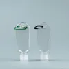 50 ml Hand Sanitizer -flaska för desinfektionsmedel Vätskeflätan med nyckelring med nyckel Ring Krok Transparent plastflaska för resor SEQHF