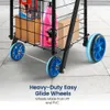 Storage Baskets Utility Cart 66 lbs Capacity Easily Foldable and Portable Save Space Folding Lightweight Trolley with Rolling Swivel Wheels 230613