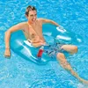 Sand Play Water Fun Sit n slip float Uppblåsbar lounge U Shape Swimming Pool Floats With Cup Holder mångsidig hängmatta stol 230613