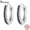 Oreille manchette 925 argent Sterling noir Zircon oreille Clips pavé réglage CZ Style européen boucles d'oreilles pour les femmes cadeau SCE1522 230614