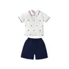 Abbigliamento Estate Novità Polo di piccole e medie dimensioni Pantaloncini Set per bambini in cotone con risvolto a maniche corte in due pezzi 202.3