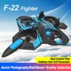 ElectricRC Aircraft F22 Schaumstoff RC Flugzeug mit Kamera 4K 360° Stunt Fernbedienung Flugzeug Kampfhubschrauber Flugzeug Spielzeug für Jungen Kinder 230613