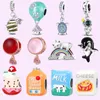 925 sterling zilveren bedels voor het maken van sieraden voor pandora kralen 925 Armband Hot Air Balloon Rainbow Milk charm set Hanger