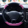 Nova capa de volante fofinha com orelha de gato para quatro estações universal 38 cm feminina estilo carro capas de volante acessórios