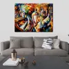 Modern Music Canvas Art Bottle Jazz Handcrafted Oil Paintings for Contemporary Home Decor