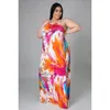 Plus size Dresses Size Dress Xxxl Wholesale Halter Beach Style Loose Print Sleeveless Tank AnkleLength Sexy Maxi Summer Drop 230613