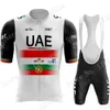 Cycling Jersey Sets Suit UAE Cycling Jersey Portugal Team Set Slovenia Short Sleeve Red Clothing Road Bike Shirts Bicycle Bib Shorts MTB Ropa 230613