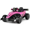 Babyjoy 12V Kids Ride on Car Electric Racing Truck Remote Control MP3 Lights Pink car