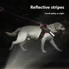 Dog Collars Leashes Dog Harness NO PULL Reflective Breathable Adjustable Pet Harness Vest with ID Custom Patch Outdoor Walking Dog Supplies 230613