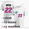 Maglia manica corta da basket personalizzata 22 Jimmy Butler con stampa digitale 2 Gabe Vincent 31 Max Strus Lowry Adebayo T-shirt Love Zeller Jovic Haslem Cain Martin Oladipo