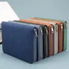 A5 Loose-leaf zipper bag notebook PU Leather Creative office stationery Multifunctional folder Credit Card Holder Slots bags Including inner pages