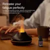 Ny luftfuktare Volcano Simulation Flame AROM Diffuser Essential Oil Lamp 130 ML USB Portable Air Luftfuktare med färg nattljus