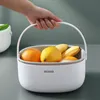 Förvaringskorgar ECOCO PORTABLE dubbel Drain Basket Bowl Washing Köksfilter Nudel Vegetabilisk frukt Rengöring Colander Tool 230613