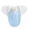 Sovsäckar födda wrap swaddle varm mjuk fleece filt baby väska lope för sömnsack bomull tjockare 06 månader 230613