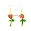 Charm Earrings For Women Fashion Drop Colorf Rose Flower Ufo Rainbow Stars Simple Cool Cute Jewelry Girls Gift Dangle Delivery Smtme