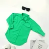 Kids Shirts Green Kids Blouse For Girls Summer Clothes Long Sleeve School Shirt For Girl Children's Clothing T-shirts 7 to 8 years 230613