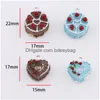 Charms 3D Anniversaire Gâteau Alimentaire Résine Mignon Kawaii Pendentif Pour Boucle D'oreille Collier Fabrication De Bijoux Accessoires Bricolage Fournitures Drop Delivery Smtk9