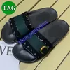 Designer Men Women Sandals Beach Summer Fashion Luxury Flat Slippers Canvas Leather Double Logo Web Blondie Slides Sandals Black White Pink Beige Casual Slides