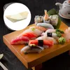 Dinnerware Sets 50 Pcs Sushi Boat Disposable Serving Tray Wooden Plate Plastic Dessert Containers