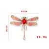 Broches grande libellule émail pour femmes strass cristal mode insecte épinglette beau bijoux cadeau