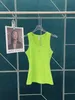 Femme Designer Women Camis Anagram-Broidered Cotton-Blend Tank Topsショーツデザイナースカートヨガスーツ2ピースドレスブラベストレディースソリッドTシャツ