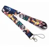 혼합 애니메이션 악마 슬레이어 Kimetsu No Yaiba Neck Strap Lanyard 휴대 전화 키 체인 ID 배지 키 체인 Kamado