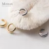 Ear Cuff Modian Fashion Minimalist Letter Thick C SHPAE 925 Sterling Silver Clips Earring för kvinnor Fina smycken Brincos Inga genomborrade öron 230614