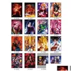 Cartoon Movie Stickers 40Cm 3D Motion Poster Customise Jujutsu Kaisen Dbzed Demon Slayer Waterproof Car Wall Art Drop Delivery Toys Dh15S