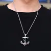 Pendant Necklaces Anchor Necklace For Men Vintage Navy Nautical Pirate Stainless Steel Chain