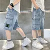 Shorts Sommer Kinder Baby Jungen Jeans Kleidung Denim Hosen Kurze Hosen Teenager Kinder Junge Freizeitkleidung Böden 110170 cm 230614