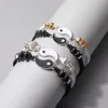 Bracelets porte-bonheur Tai Chi Yin Yang Couple Bracelet fait à la main tressé corde ensemble réglable pour hommes femmes saint valentin cadeau